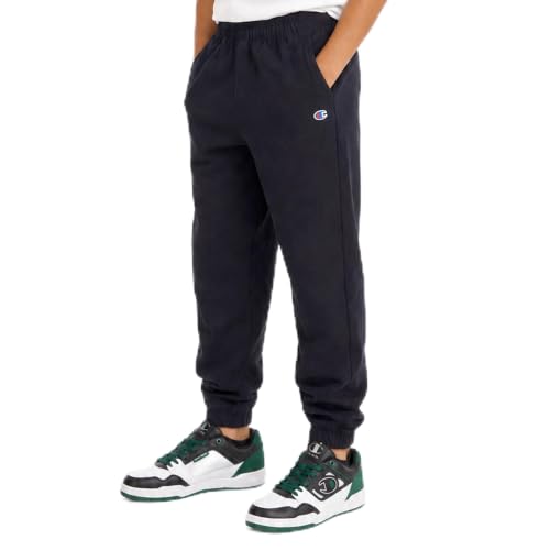 Champion Boys Twill Jogger Pants - Medium Black Stretch Cotton Athletic Pants