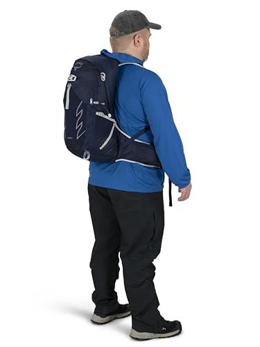 Osprey Talon 22L Men's Hiking Backpack with Hipbelt, Ceramic Blue, S/M, Extended Fit