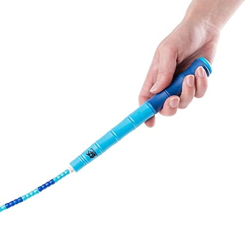 Buddy Lee Beaded Jump Rope - Blue Adjustable Fitness Skipping Rope for Adults