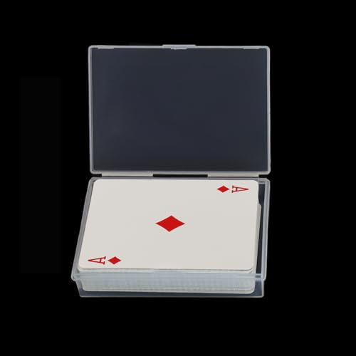 12 Pack Plastic Playing Card Cases for Poker Size Decks – Card Holder Storage Organizer