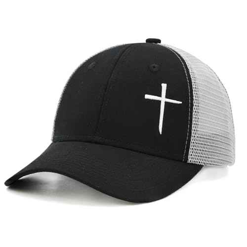 Christian Hats for Men Women, Jesus Cross Trucker Hat Christian Religious Gifts