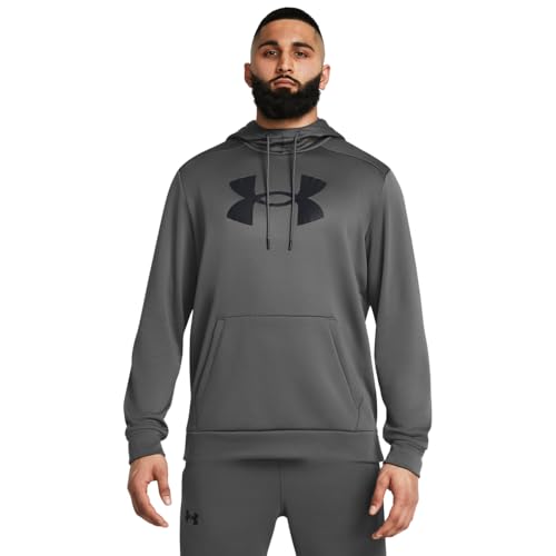 Under Armour Men's Armour Fleece Big Logo Hoodie - Castlerock / Black / Large