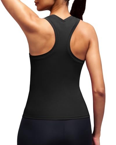 Alaroo Women's Workout Tank Top Racerback Activewear Small Black
