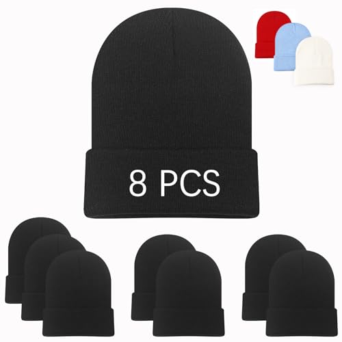 Beanie Hats for Men Beanie for Women Winter Knitted Hat Stocking caps, Soft Ski Hat Warm Blank Black