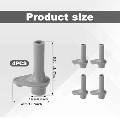 4pcs Replacement Bite Valve for Zak, Silicone Bite Valve Replacement Reusable Straw Cup Accessories Compatible with Zak Designs Kelso 15oz/16oz (Grey)