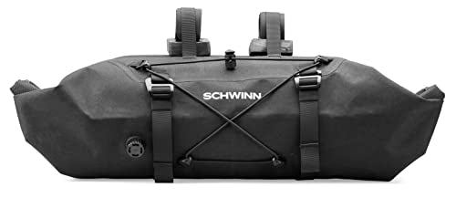 Schwinn Explorer Bike Bag, 9 Liter Handlebar Pouch, Tool Free Attachment, Waterproof, Bicycle Storage Accessories