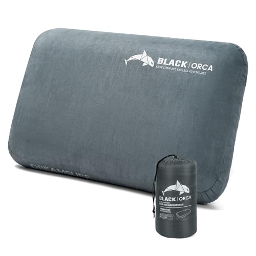 Memory Foam Camping Pillow for Backpacking & Travel - Supports Neck & Deep Sleep