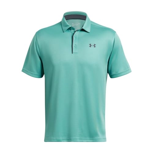 Under Armour Men's Tech Golf Polo XX-Large Green Wave & Pitch Gray Performance Shirt