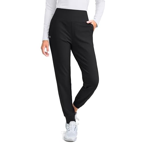 G Gradual Women's Fleece Lined Joggers High Waisted Water Resistant Thermal Hiking Pants Cold Weather Sweatpants with Pockets