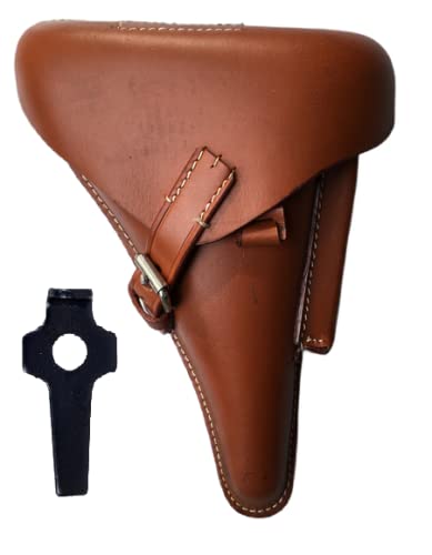 Tan Leather P08 Style Holster with Accessory Tools - Historical Reproduction