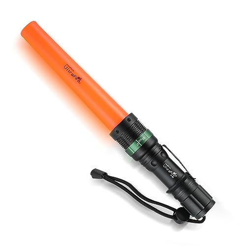 LED Traffic Wand Flashlight 250 Lumens, 11-Inch Emergency Signal Light