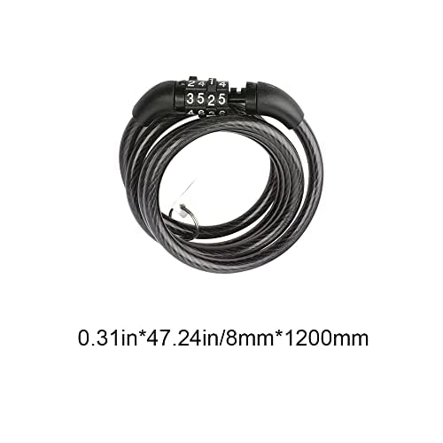 Combination Lock Safety Chain Lock Detachable Cycling Lock for Bike and Motorcycle and Gate Fence