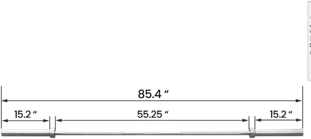 7-Foot Olympic Barbell with Collars - Solid Iron Chrome Weightlifting Rod for Home Gym & Powerlifting