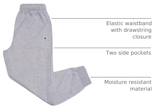 Champion Big and Tall Powerblend Sweatpants for Men 3X Tall Heather Grey