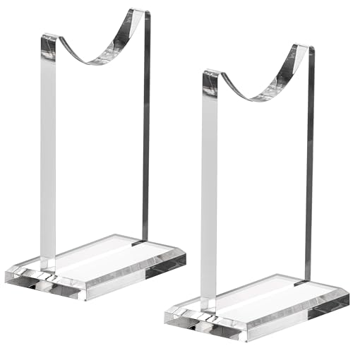 SANRUI Acrylic Sword Stand 4 Inch Adjustable Lightsaber Display 2 Set Clear