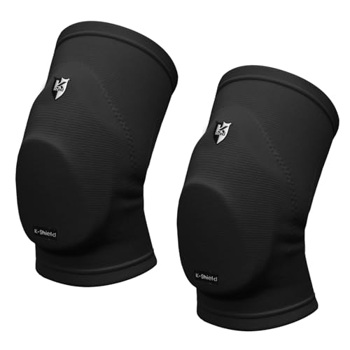 K-Shield Knee Pads for Wrestling MMA Jiu Jitsu Muay Thai Black S/M
