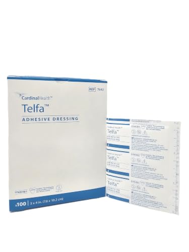 Sterile Adhesive Dressings 3x4 Inches - Pack of 100, Ouchless Wound Care