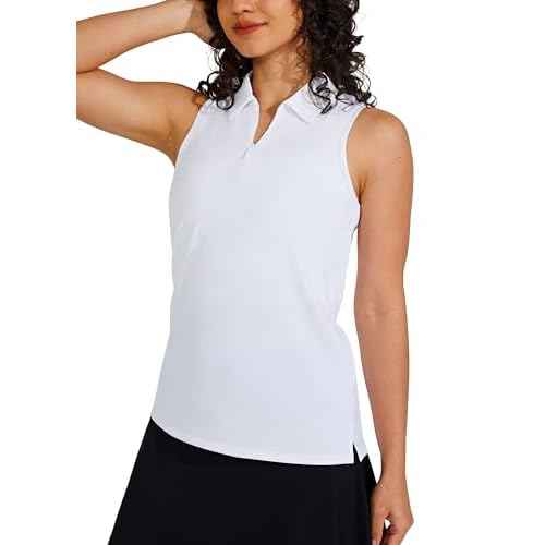 Willit Women's Sleeveless Golf Shirts Tennis Tank Tops Athletic Collar Polo UPF 50+ Quick Dry
