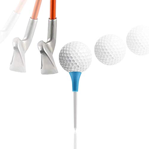 Rubber Cushion Top Plastic Golf Tees 2-3/4 Inch Pack of 50 - Mixed Colors