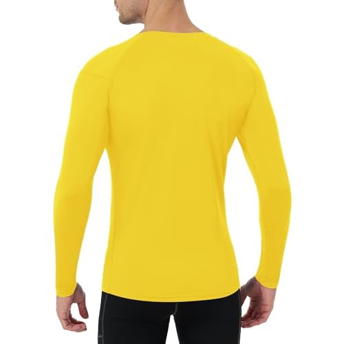 Runhit Long Sleeve Compression Shirts for Men, UPF 50+ Men's Compression Shirts, Running Athletic Workout Base Layer