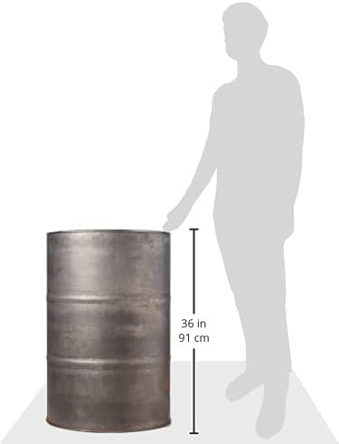 Vogelzang US DR55 55 Gallon Drum for Barrel Camp Stove Kit, Gray , Small