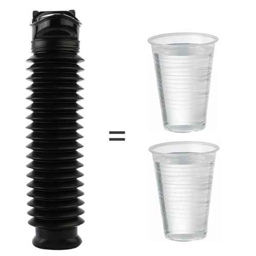 Portable Travel Urinal, Collapsible Urinals for Men and Women, Reusable Kids Potty, Personal Pee Bottle for Outdoor Camping, Long Road Trip and in Traffic, Black