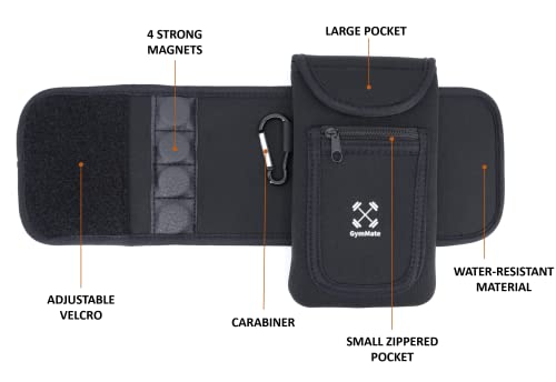 Magnetic Water Bottle Sleeve with Pocket for Gym, Fits 18oz & 40oz Bottles