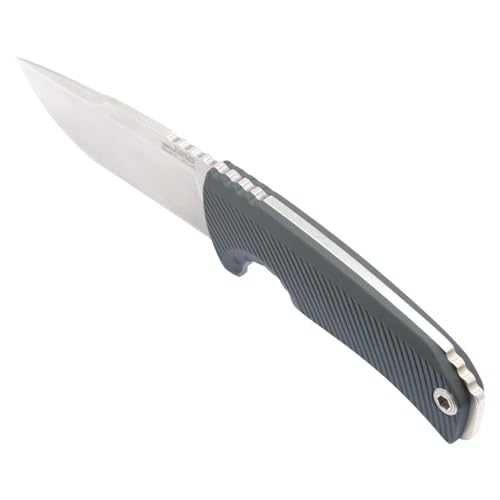 Fixed Blade Knife with Gray Handle - 4.2-Inch Full Tang CRYO 440C Steel