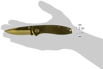 Smith & Wesson Executive CK110GL 6.8in High Carbon S.S. Folding Knife with 2.8in Drop Point Blade and Aluminum Handle for Outdoor, Tactical, Survival and EDC