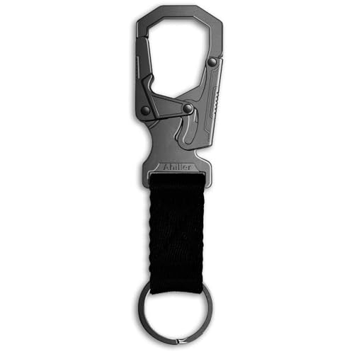 Ahiller Carabiner Clip Double-Lock Design,3¡±Keyring Zinc Alloy Car Keychain Camping Cycling Backpack Accessories
