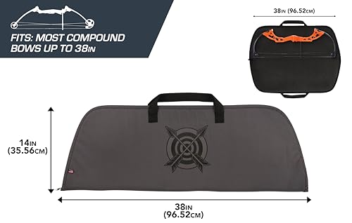 TITAN™ Recurve & Compound Youth Bow Case, 38" L x 18.5" W, Black/Gray