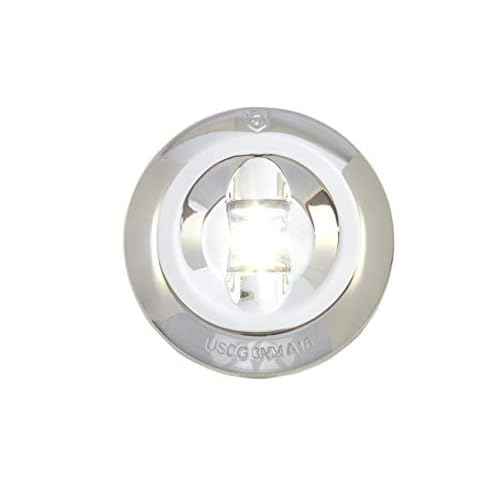 attwood 6556-7 Universal Watertight Marine Boat LED Round 3 Nautical Mile Transom Light