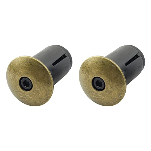 Bronze Aluminum Alloy Bicycle Handlebar End Plugs - 2pcs Fit Most Bikes