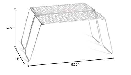 Titanium Foldable Campfire Grill with Legs - Portable Outdoor Cooking Surface