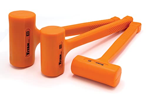 Titan 3-Piece Dead Blow Hammer Set - 16oz, 32oz & 48oz with Non-slip Handles