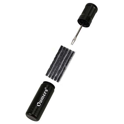 Oumers Tubeless Bike Tire Repair Kit - 5 Black Strips & Insertion Tool
