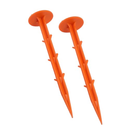 Property Line Markers - Plastic Survey Stakes 20 Pcs, Durable Orange Ground Markers