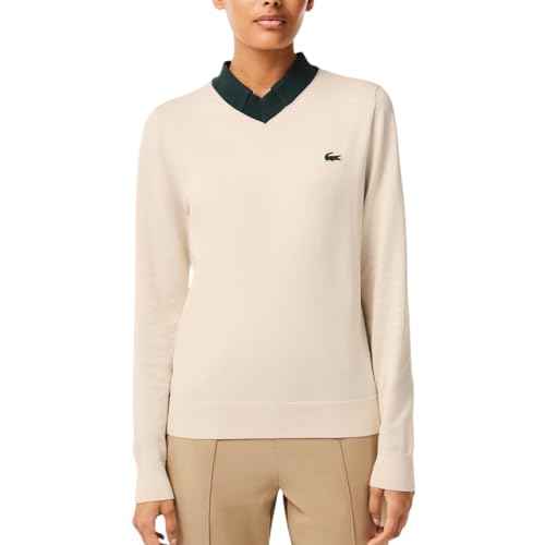 Lacoste Women's Sport Cotton Pima Technical Knit Golf Sweater