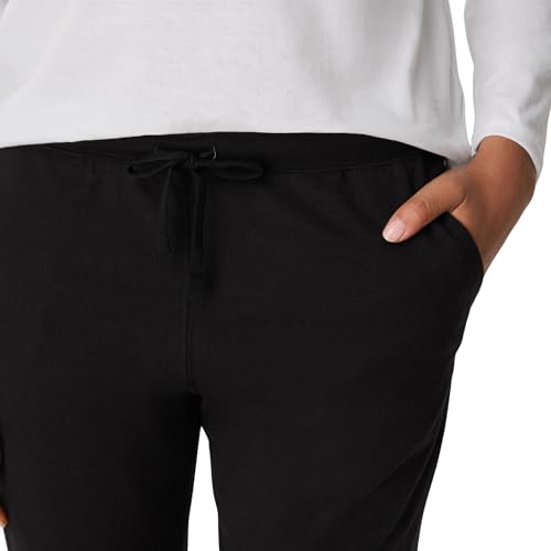 Women’s Black Cotton Joggers Large - Casual Lounge & Workout Pants