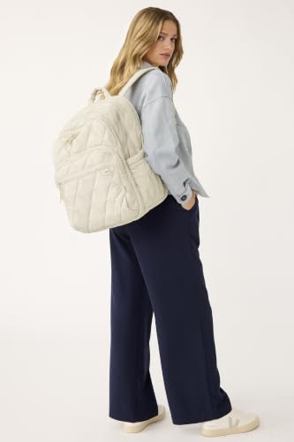 Vera Bradley Featherweight XL Bancroft Backpack Pumice Stone 38L - Women's Travel & School Bag