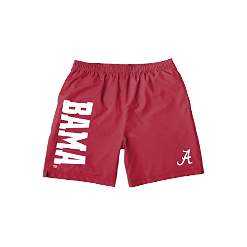 NCAA Team Logo Swim Trunks Men’s Team Color Officially Licensed Alabama Crimson Tide Large