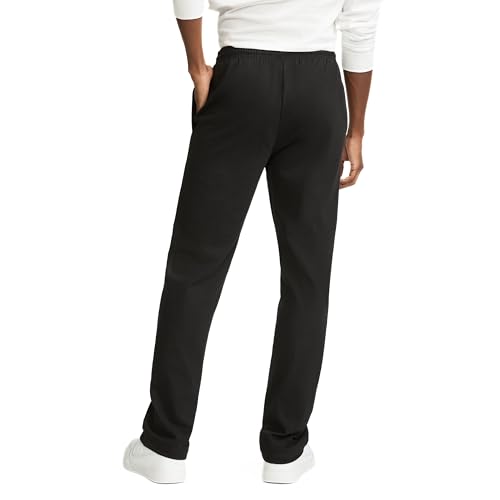 Champion Men's Open-Bottom Lounge Pants Large Black - Lightweight Cotton