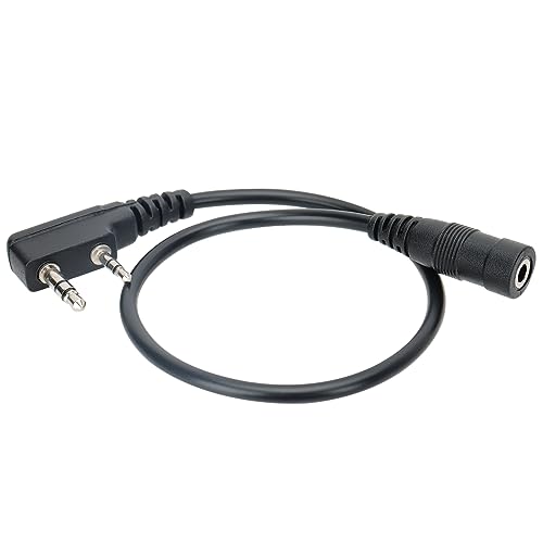 2 Pin to 3.5mm Headphone Adapter for Baofeng Walkie Talkies - Compatible UV-5R UV-82 UV-K5