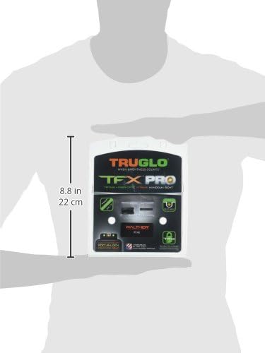 Truglo TFX PRO Handgun Sight, Glowing Shock Proof Tritium and Fiber Optic Night Sight for Handguns, Compact, Durable, and Snag Free Sight