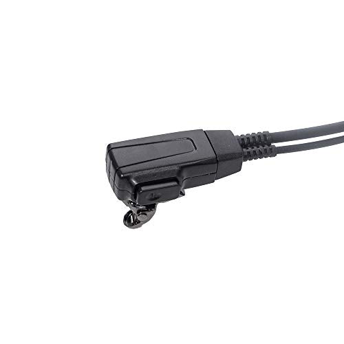 Caroo D-Shape Earpiece with PTT Microphone for Two-Way Radios