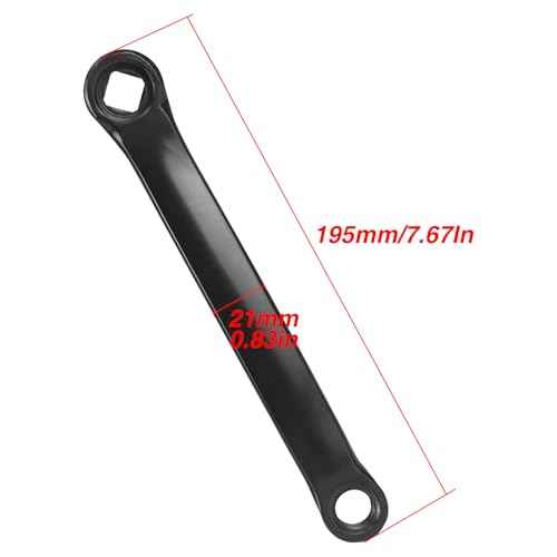 WEEROCK Bike Left Crank Arm 170mm Steel Diamond Hole Bicycle Replacement Prats, Black/Silvery