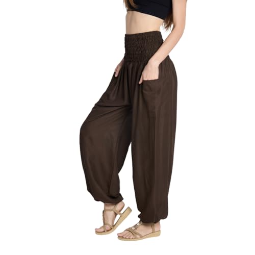 High-Waisted Boho Yoga Pants for Women - Tranquil Threads Harem Style