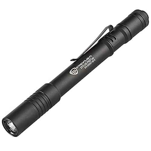 Streamlight 66133 Stylus Pro USB 350-Lumen Rechargeable White LED Pen Light for Inspectors, Law Enforcement, and Everyday Use with USB Wall Charger, and Nylon Holster, Black