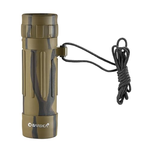10x25 Compact Monocular with Fully Coated Optics and Rubber Armor for Travel Hiking Bird Watching