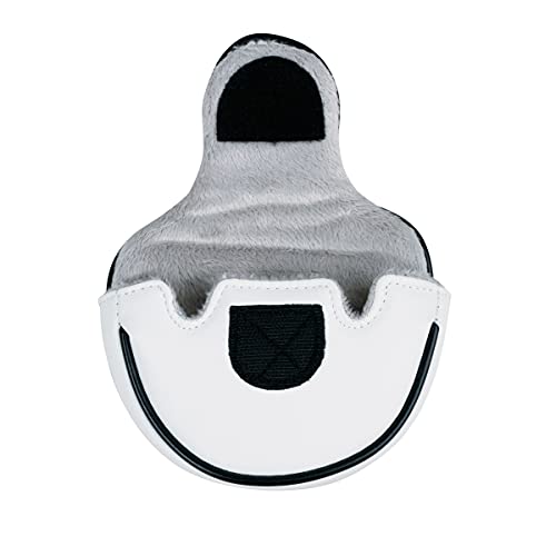 Golf Mallet Putter Headcover Heavy Duty Leather with Fur Lining